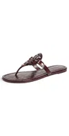 TORY BURCH MILLER SANDALS DEEP BURGUNDY