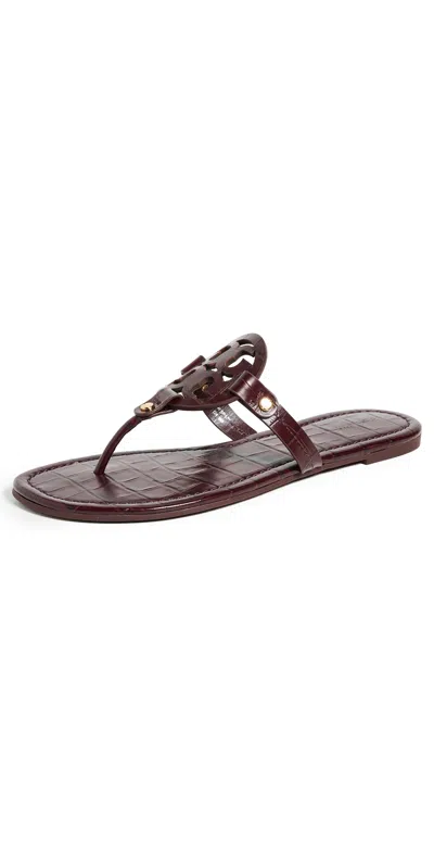 Tory Burch Miller Sandals Deep Burgundy
