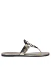 Tory Burch Miller Beige Leather Flip-flops