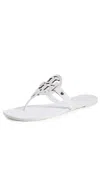 Tory Burch Miller Soft Leather Thong Sandals In Optic White