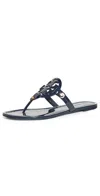 Tory Burch Mini Miller Jelly Thong Sandal In Perfect Navy