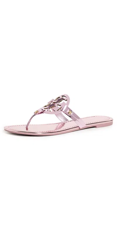 TORY BURCH MILLER SANDALS PETUNIA METALLIC