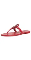 Tory Burch Miller Laser-cut Logo Flip-flops In Tory Red