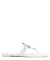 Tory Burch Miller Cut-out Leather Flip-flops In White