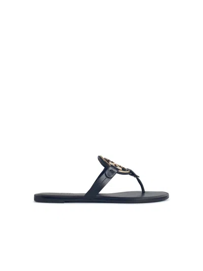 Tory Burch 'miller' Sandals With 'pavé' In Black Lear