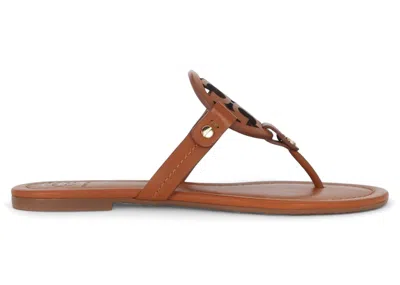 Pre-owned Tory Burch Miller Sandals (women's) Sneakers In Tan