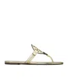 Tory Burch Miller Crystal Embellished Thong Sandals In Yellow