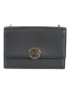 Tory Burch Leather Structured Cross-body Bag With Adjustable Strap In Black
