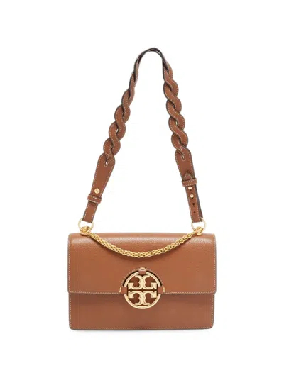 Pre-owned Tory Burch Miller Shoulder Bag In Brown