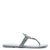Tory Burch Miller Patent-leather Flip Flops In Blue