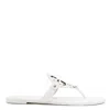 Tory Burch Miller Cut-out Leather Flip-flops In White