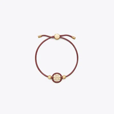 Tory Burch Miller Slider Bracelet In Tory Gold/burgundy