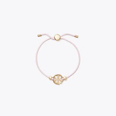 Tory Burch Miller Slider Bracelet In Tory Gold/pink