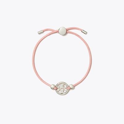 Tory Burch Miller Slider Bracelet In Tory Silver/pink