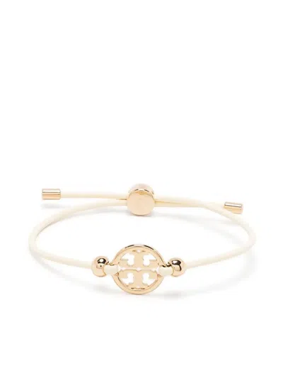 Tory Burch Miller Logo Plaque Slider Bracelet In Gold