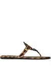 Tory Burch Miller Printed Patent Sandal In Neutrals