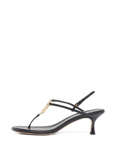 Pre-owned Tory Burch Miller Slingback Sandals In Black