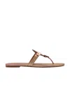 Tory Burch Miller Snake-embossed Sandals In Nude