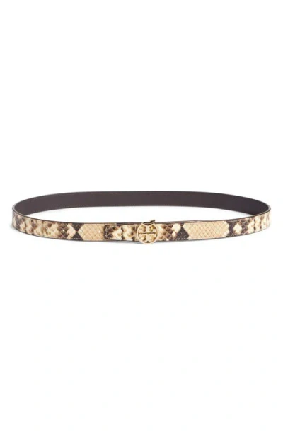 Tory Burch Miller Snakeskin Embossed Belt