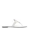 Tory Burch Miller Logo-embellished Leather Sandals In White