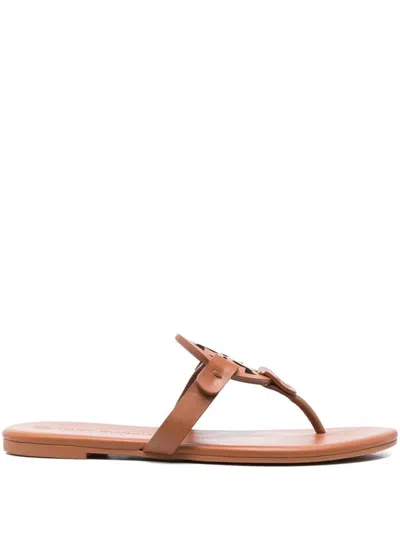 Tory Burch Miller Soft Sandals In Brown