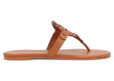 Pre-owned Tory Burch Miller Soft Sandals (women's) Sneakers In Bourbon Miele/tan/brown