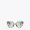 Tory Burch Miller Square Sunglasses In Green