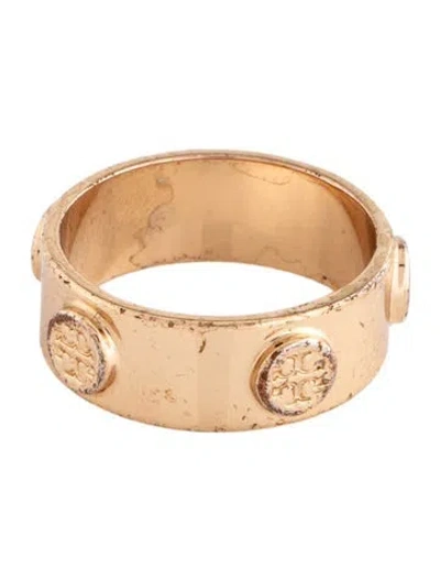 Pre-owned Tory Burch Miller Stud Band Ring In Multicolor
