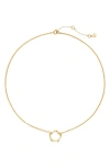 Tory Burch Miller Stud Circle Pendant Necklace In Tory Gold