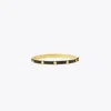 Tory Burch Miller Stud Enamel 5mm Hinge Bracelet In Tory Gold/black