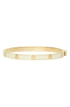 Tory Burch Miller Stud Enamel Hinge Bracelet In Gold