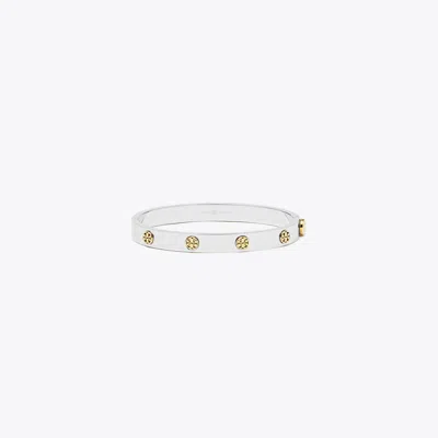 TORY BURCH DAMEN ICON SCHARNIERARMREIF IN SILBER/GOLD