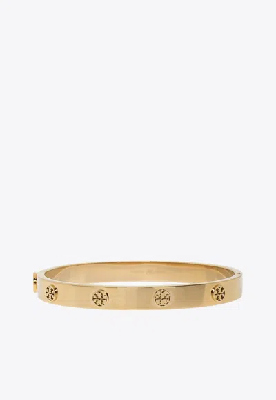 Tory Burch Miller Stud Hinge Bracelet In Gold