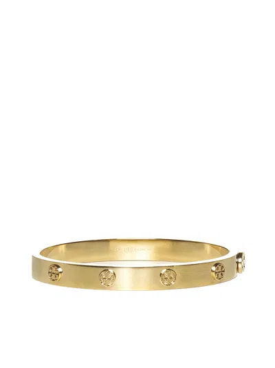 Tory Burch Miller Stud Hinge Bracelet In Tory Gold