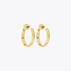 Tory Burch Miller Stud Hoop Earring In Tory Gold