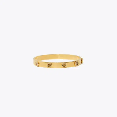 Tory Burch Miller Stud Pavé Hinge Bracelet In Tory Gold/crystal