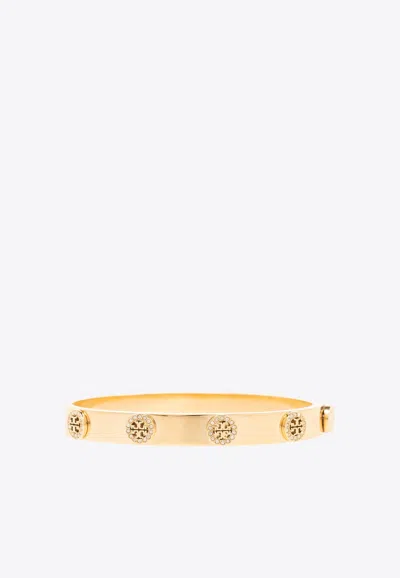 Tory Burch 7mm Miller Stud Hinge Bracelet In Gold