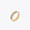 Tory Burch Miller Stud Ring In Tory Gold/crystal
