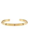 Tory Burch Miller Stud Thin Cuff Bracelet In Gold