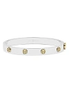 Tory Burch Miller Studded Hinge Bangle In Grey