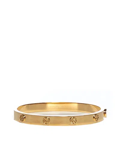 Tory Burch Miller Studded Hinge Bracelet In Gold