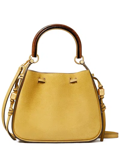 Tory Burch Miller Suede & Leather Cinch Bag