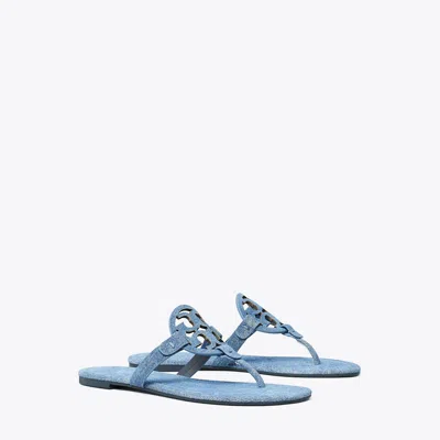Tory Burch Miller Suede Sandal In Blue