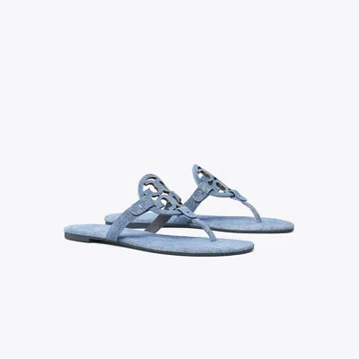 Tory Burch Miller Suede Sandal In Blue