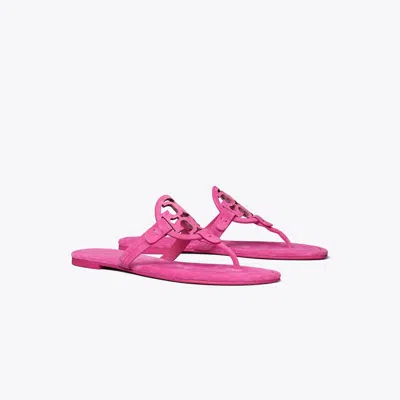 Tory Burch Miller Suede Thong Sandals In Pink