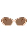 Tory Burch 53mm Oval Sunglasses In Brown