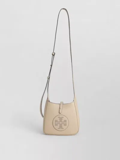 Tory Burch Miller Swing Perforated-logo Cross Body Bag In Brown