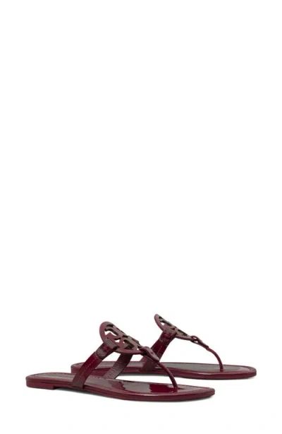 Tory Burch Miller Thong Sandal In Burgundy