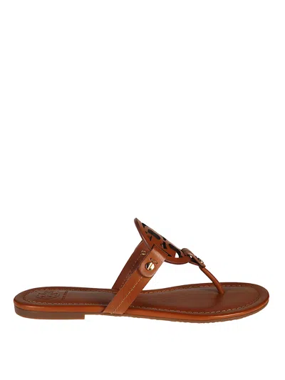 Tory Burch Miller Thong Sandals In Dark Beige