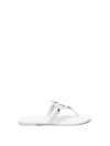 Tory Burch Miller Cut-out Leather Flip-flops In White